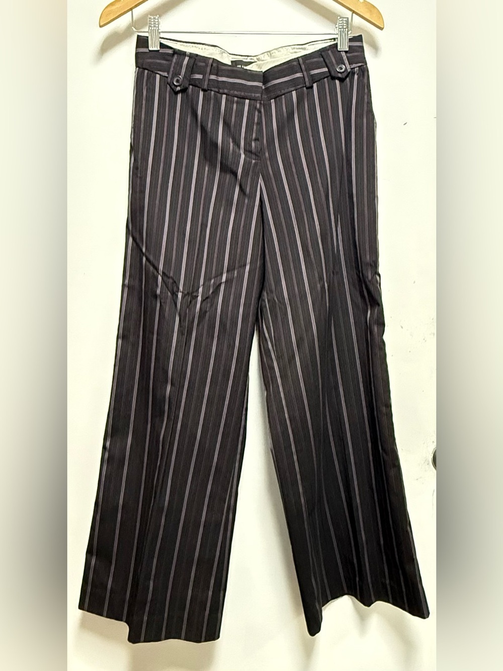 The Limited Black Pinstripe Wide-Leg Suit Pantsuit - Picture 3 of 16